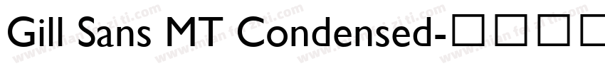 Gill Sans MT Condensed字体转换